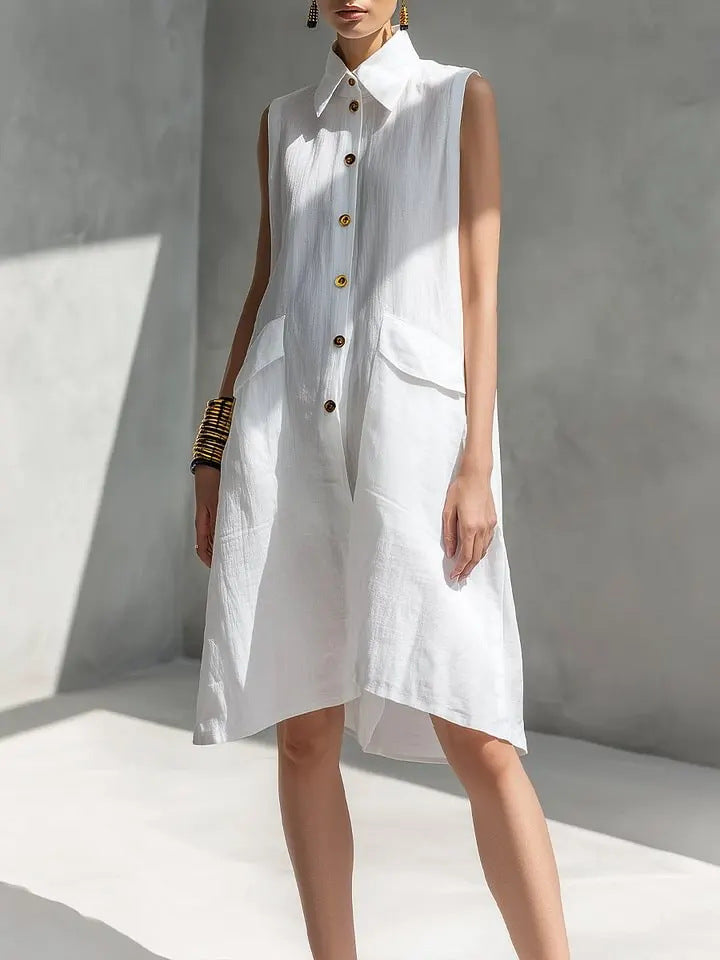 Casual Loose Fit Midi Dress for Women (Multi-Color)
