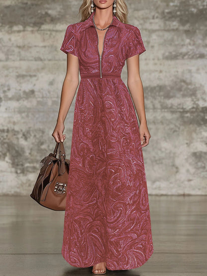 🌟 Timeless Paisley Print Maxi Dress: Effortless Elegance for Every Occasion