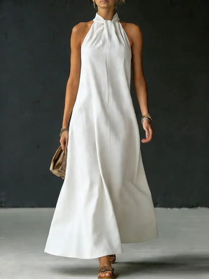 Minimalist & Elegant Halter Maxi Dress