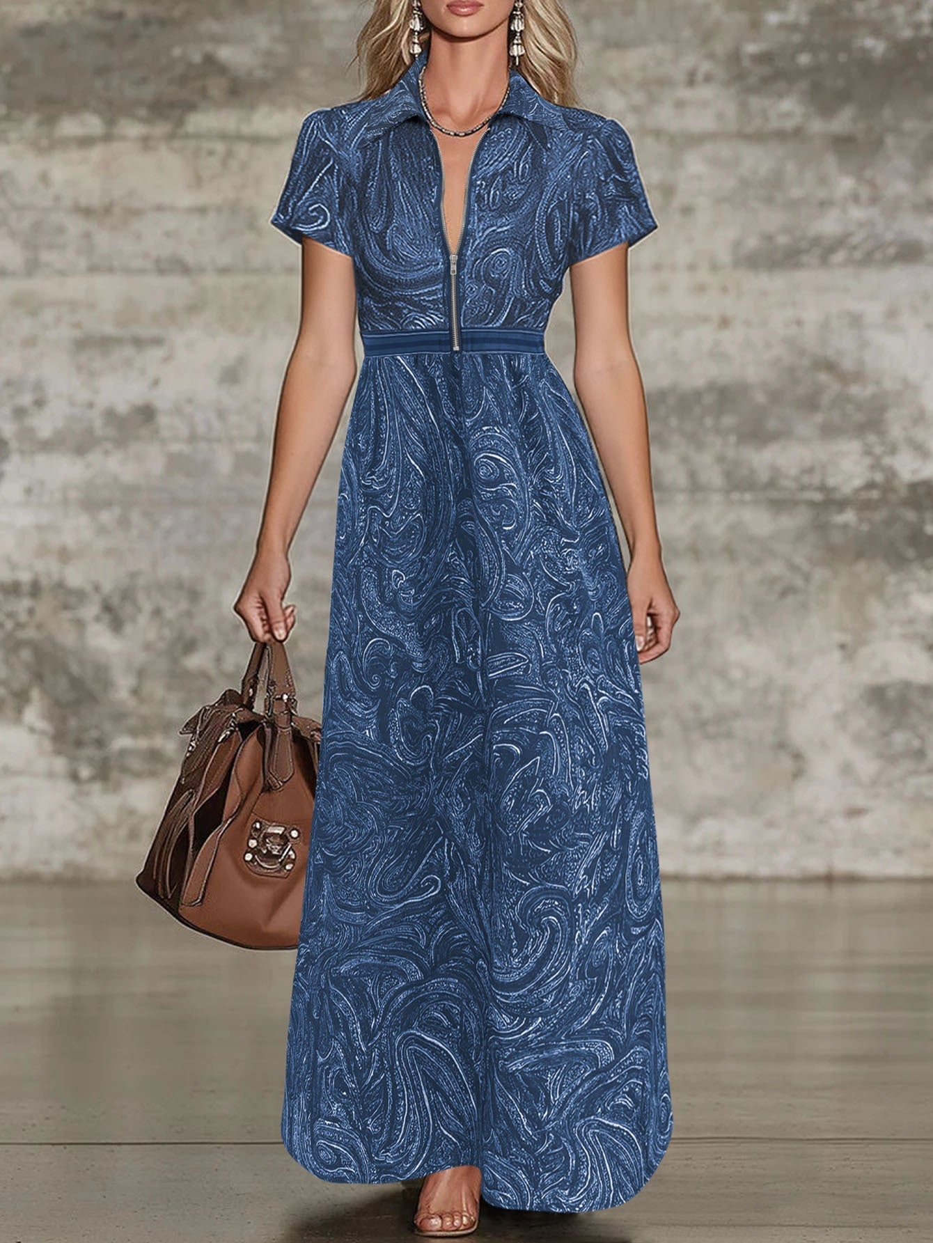 🌟 Timeless Paisley Print Maxi Dress: Effortless Elegance for Every Occasion