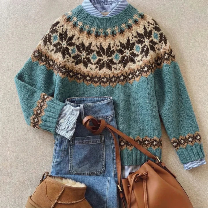 Blue-Chic Vintage Knit Sweater