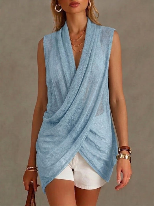A Loose, Comfortable, And Lightweight Sleeveless Knit Top.