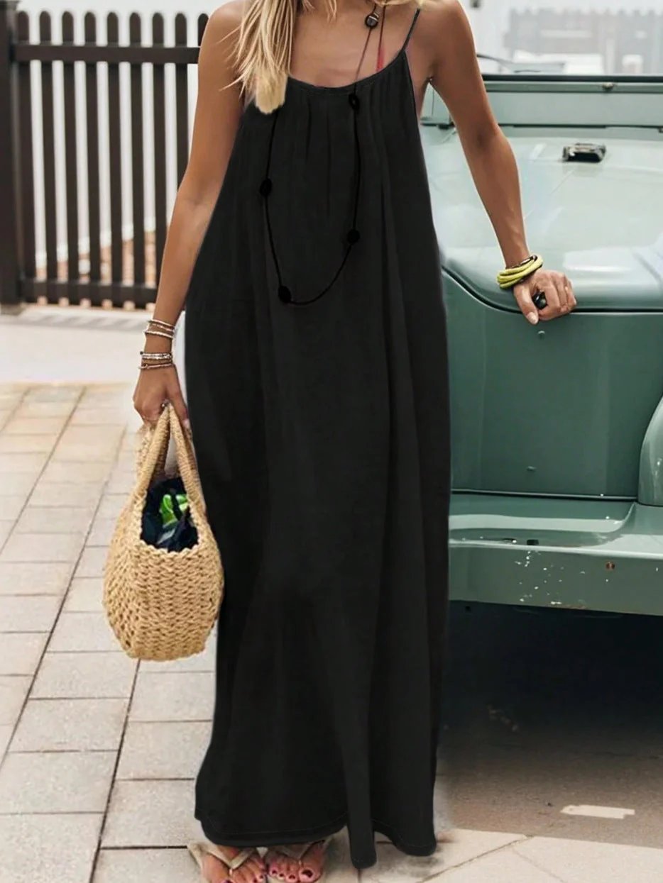 Backless Spaghetti Strap Maxi Dress
