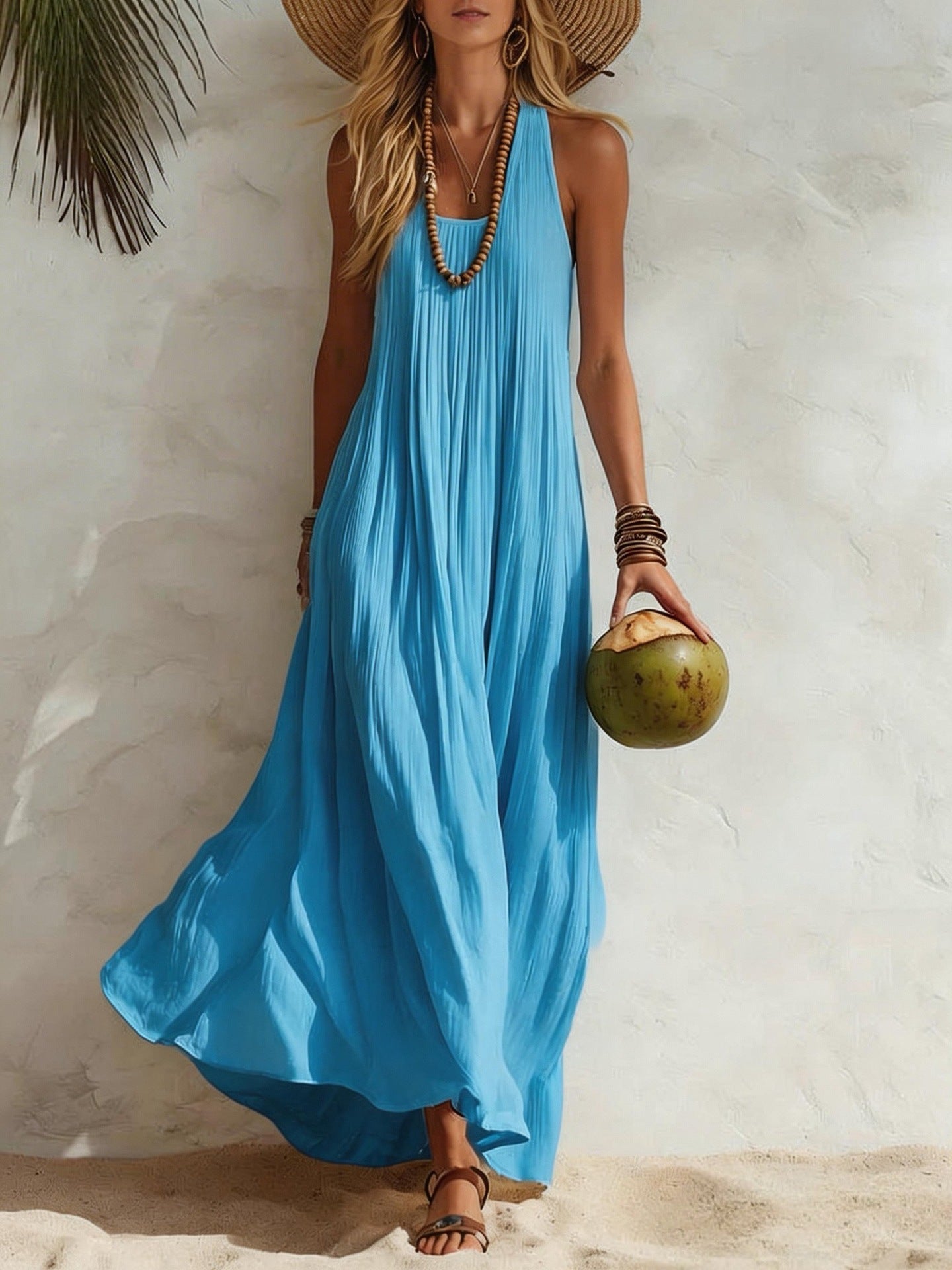 Flowy Halter Maxi Dress