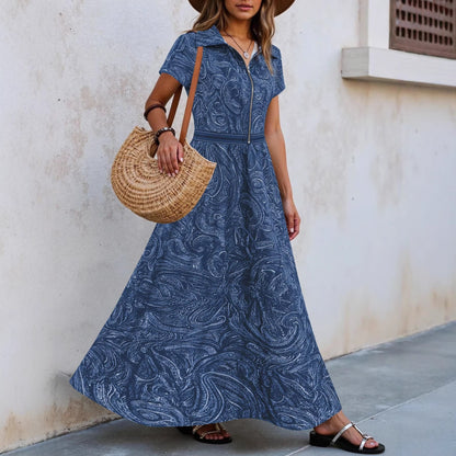 🌟 Timeless Paisley Print Maxi Dress: Effortless Elegance for Every Occasion