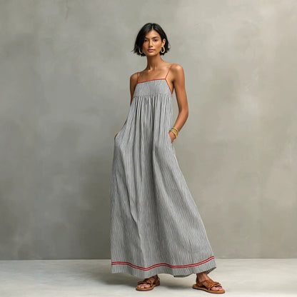 Coastal Resort Wear Loose Long Dress