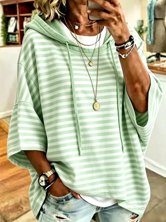 Oversized Striped Hoodie