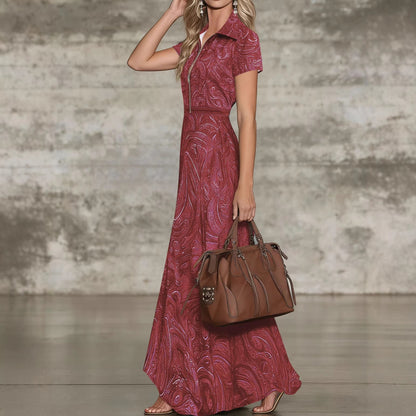 🌟 Timeless Paisley Print Maxi Dress: Effortless Elegance for Every Occasion
