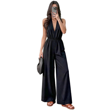 Halter Wide-Leg Jumpsuit