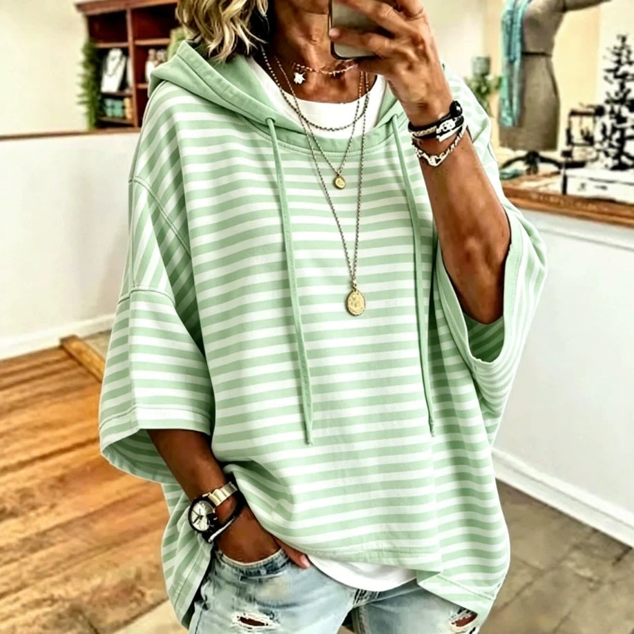 Oversized Striped Hoodie