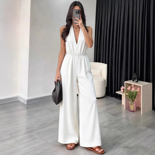 Halter Wide-Leg Jumpsuit