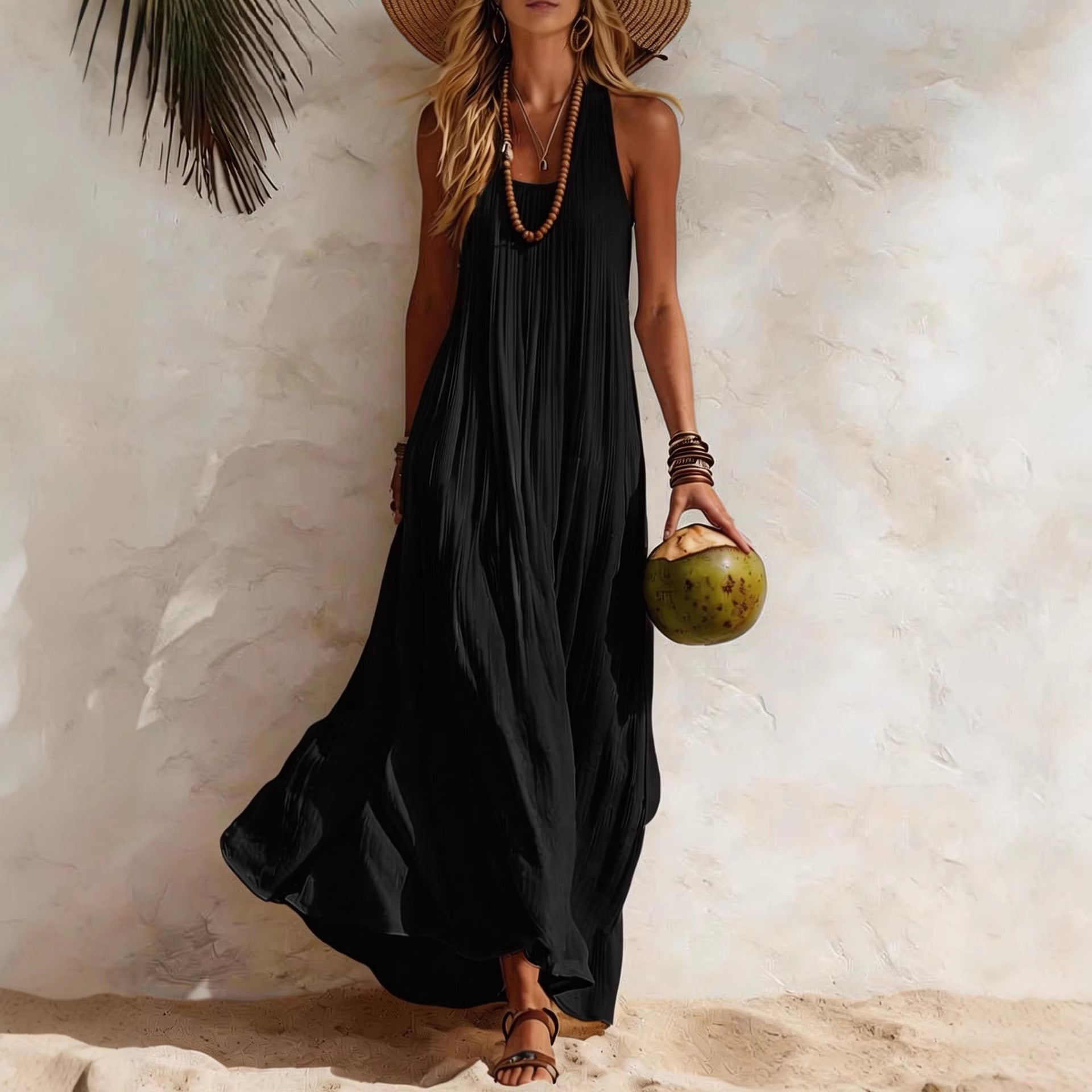 Flowy Halter Maxi Dress