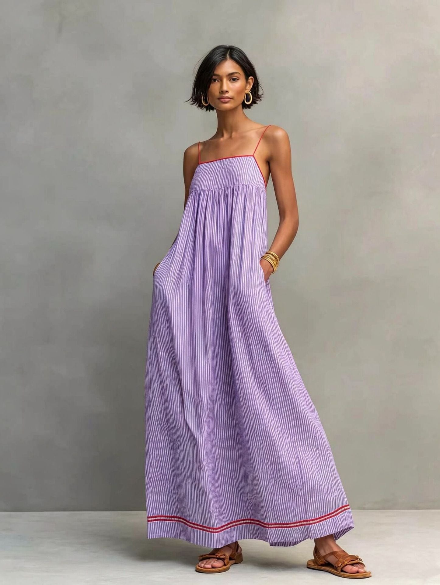 Coastal Resort Wear Loose Long Dress