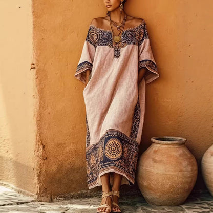 Women'S Vacation Bohemian Printed Loose Dress