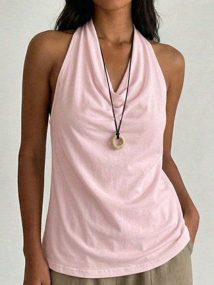 Cowl Neck Halter Top