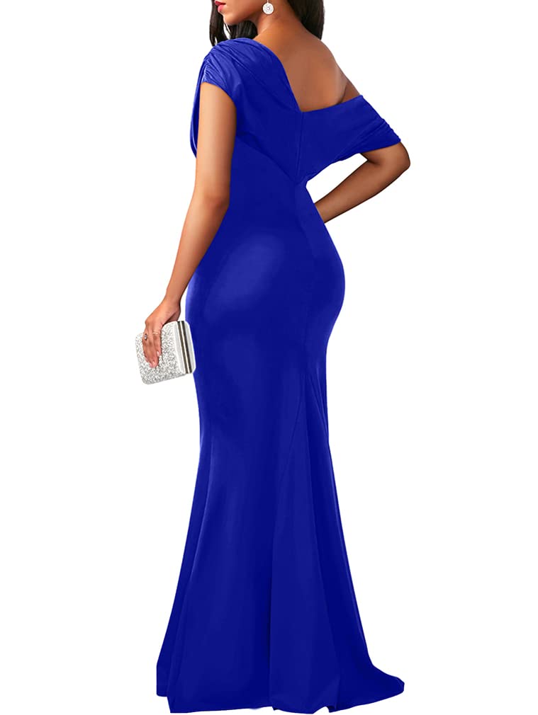 2025 Women's Elegant Sleeveless Off Shoulder Bodycon Long Formal Party Evening Dress