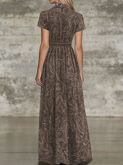 🌟 Timeless Paisley Print Maxi Dress: Effortless Elegance for Every Occasion
