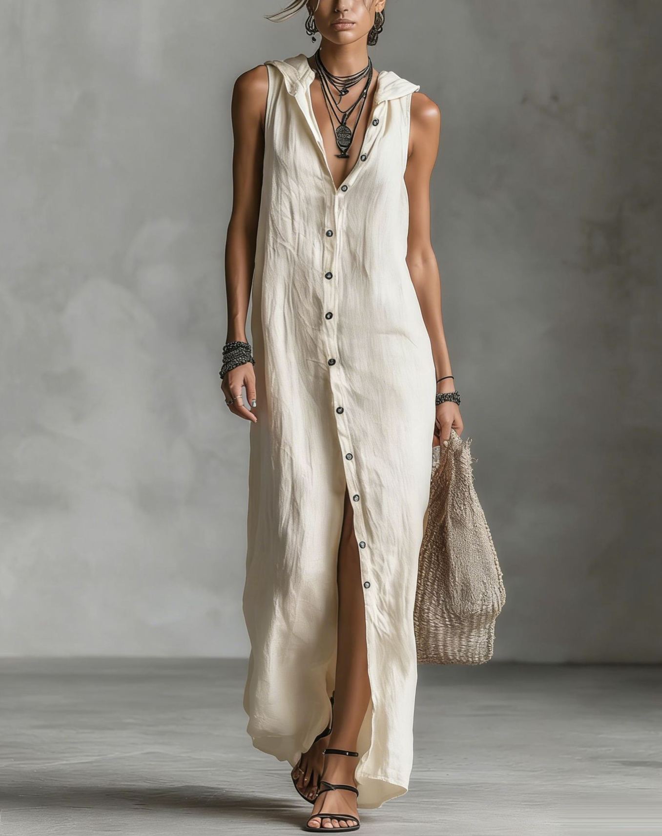 Sleeveless Long Dress Women’s One-piece Dress