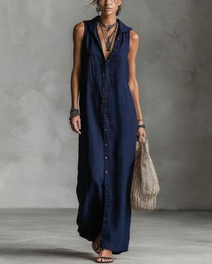 Sleeveless Long Dress Women’s One-piece Dress